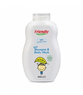 Orgaaniline šampoon beebidele, Friendly Organic, seebivaba ja lõhnatu 400ml