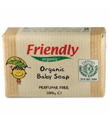 Orgaaniline beebiseep, Friendly Organic, lõhnatu 100g