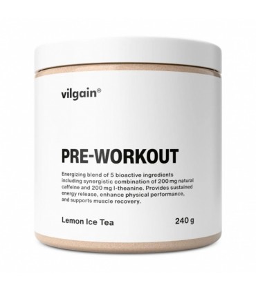 Pre-Workout pulber sidruni jäätee maitseline, Vilgain 240g