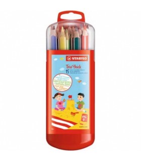 Värvipliiatsid Trio, Stabilo 15tk