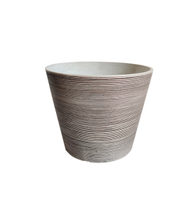 Lillepott valge/pruun triip Ø40.8x34cm