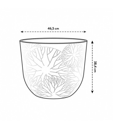Lillepott, Elho Fuente Lily, must Ø47cm