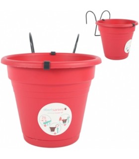 Lillepott rõdule, punane 20cm