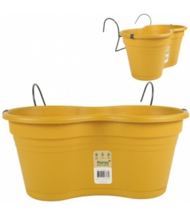 Lillepott rõdule, kollane 37cm