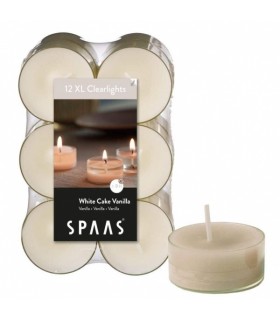 Teeküünlad White Cake Vanilla, Spaas 12tk/ 8h