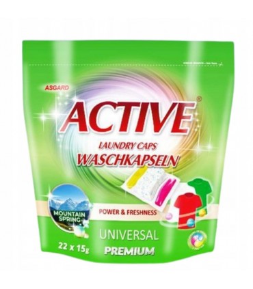 Pesukapslid Universal, Active 22x15g