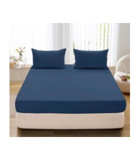 Voodilina kummiga 180x200+20cm, tumesinine