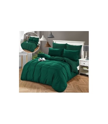 Voodipesukomplekt 160x200cm, tumeroheline, 3-osaline