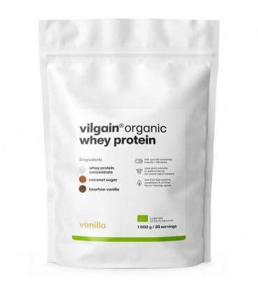 Proteiinipulber vanilje maitseline Organic, Vilgain 1kg