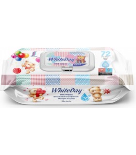 Niisked salvrätikud lastele, Whiteday Cute Bear 72tk