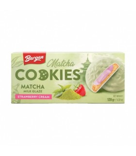 Biskviidiküpsised matcha ja maasika täidisega, Bergen 96g