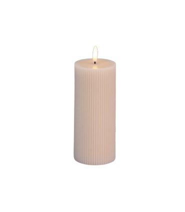 LED-küünal Pillar Peach 7.5x7.5x15cm, Juno, heleroosa