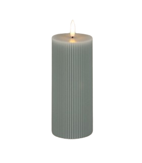 LED-küünal Pillar 7.5x7.5x15cm, Juno, oliivroheline