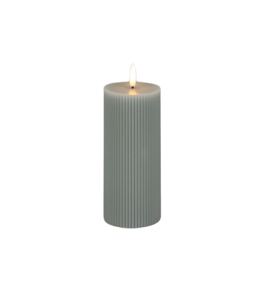 LED-küünal Pillar 7.5x7.5x15cm, Juno, oliivroheline
