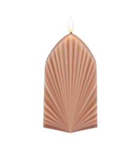 LED-küünal Fan Apricot 12.5x12.5x15cm, Juno, tumeroosa