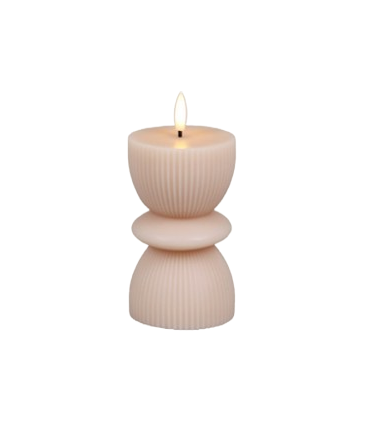 LED-küünal Round Peach, Juno, heleroosa