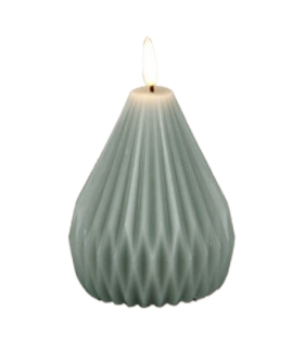 LED-küünal Oval Olive Green 9x9x11cm, Juno, oliivroheline