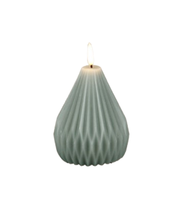 LED-küünal Oval Olive Green 9x9x11cm, Juno, oliivroheline