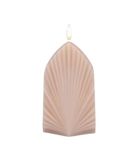 LED-küünal Fan Peach 12.5x12.5x15cm, Juno, heleroosa