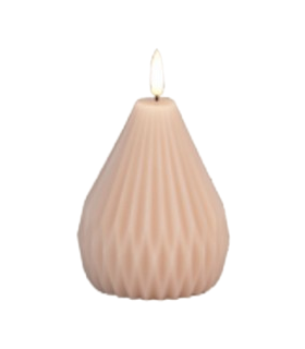 LED-küünal Oval Peach 9x9x11cm, Juno, heleroosa