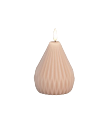 LED-küünal Oval Peach 9x9x11cm, Juno, heleroosa