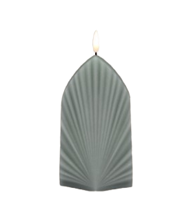 LED-küünal Fan Olive Green 12.5x12.5x15cm, Juno, heleroheline