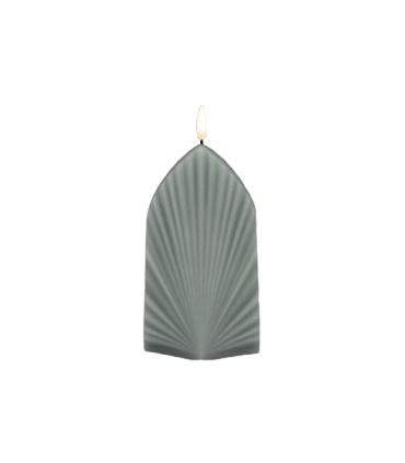LED-küünal Fan Olive Green 12.5x12.5x15cm, Juno, heleroheline
