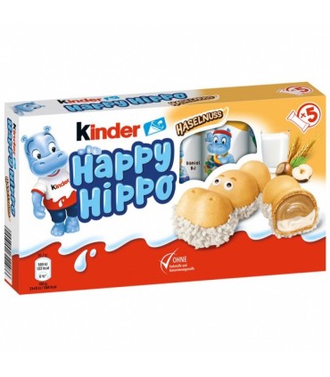 Krõbedad vahvlid sarapuupähkli täidisega Happy Hippo, Kinder 103.5g