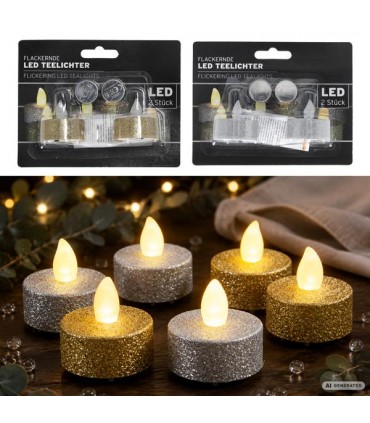 LED-teeküünal sädelev, erinevad 2tk
