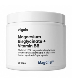 Magneesiumbisglütsinaat + B6-vitamiin kapslid, Vilgain, 90 kapslit