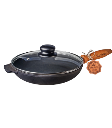 Malmpann, klaaskaanega 26x4cm