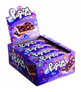 Batoon šokolaadiga kaetud küpsise dražeekommide ja kookosekreemiga, Papita 33g