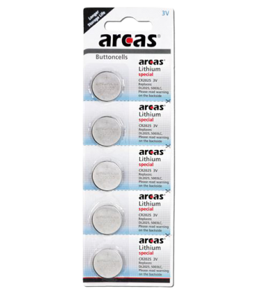 Patareid, Arcas, kelladele ja kalkulaatoritele CR2025 3V 5tk