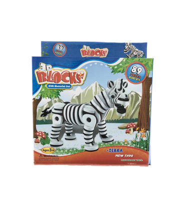 Klotsikomplekt zebra 89-osa