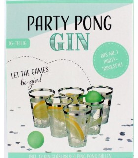 Joogimäng Party Pong Gin, komplekt 16osa