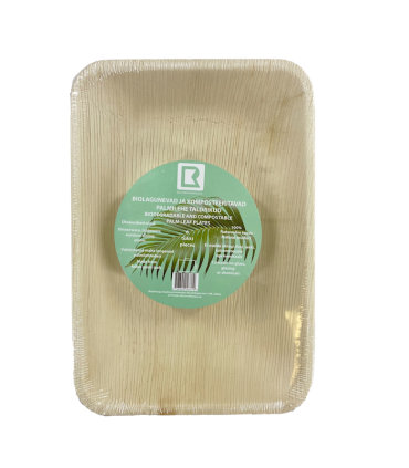 Taldrik, palmilehest 16x25cm 6tk